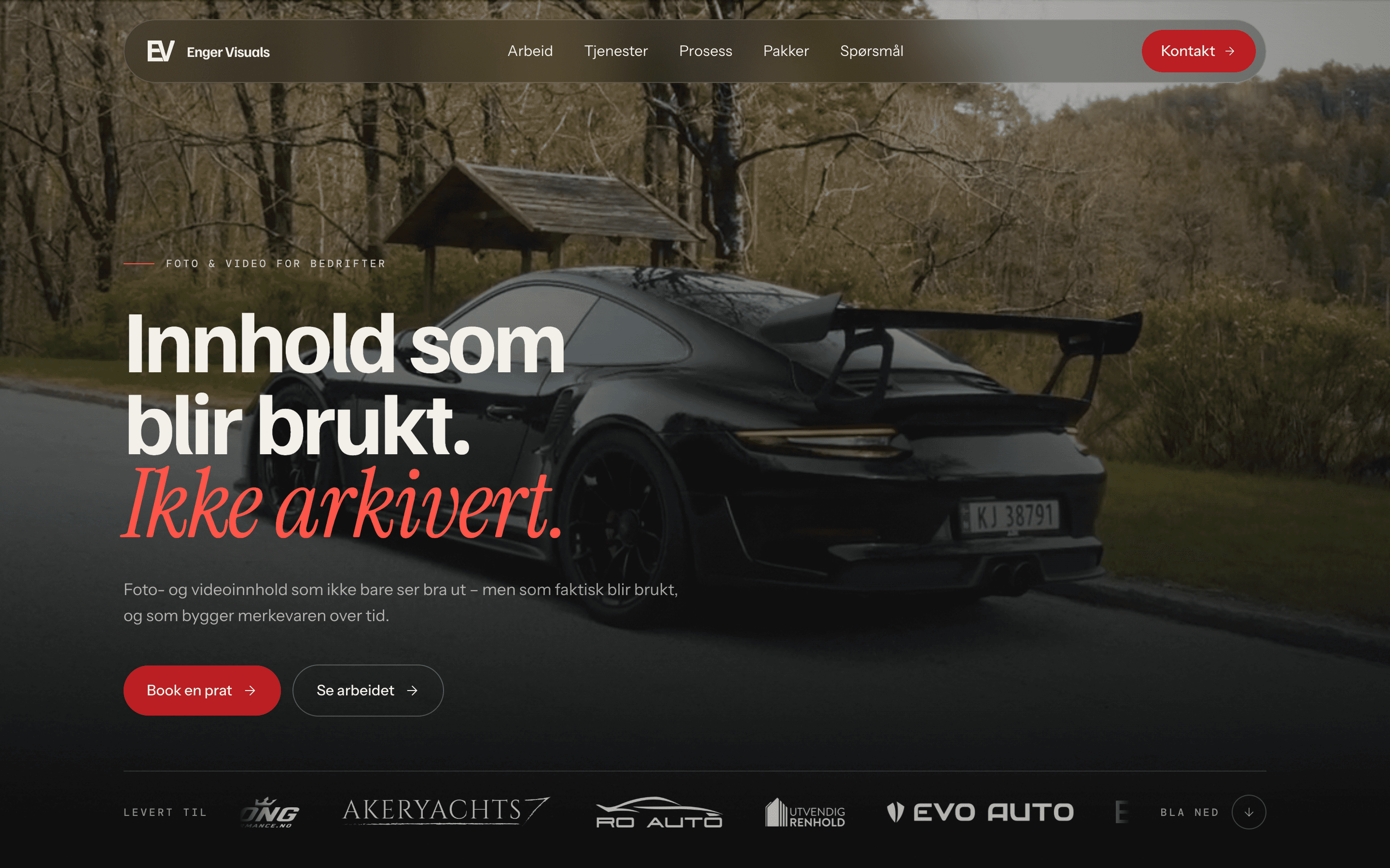Skjermbilde fra Enger Visuals